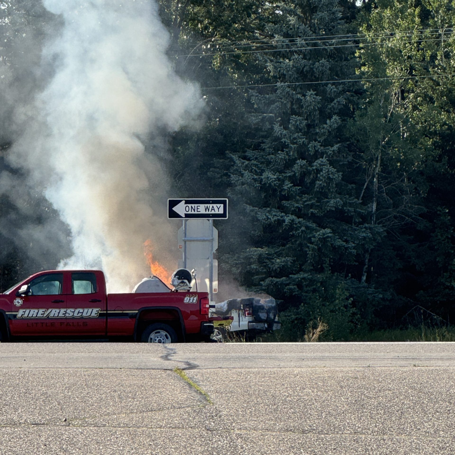 Car on fire